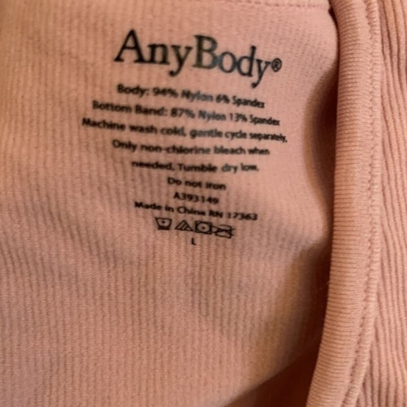 ANYBODY RIB KNIT SEAMLESS COZY LOUNGE BRALETTE SET OF 2 NEW LG ROSE & GREY - Picture 4 of 4
